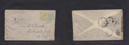 SOUTH AFRICA. 1897 (2 Sept) NATAL Multifkd Env To USA, Lakeport, NC (25 Sept). Fine. Tramited Reverse. - Other & Unclassified