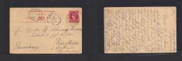 SOUTH AFRICA. 1902 (13 June) Natal. Verulam - Germany, Trieftem (9 July) 1d Red Stat Card. Fine Used. - Other & Unclassified