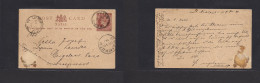 SOUTH AFRICA. 1896 (9-10 Dec) Natal. St. Michaels, Ixopo - Umzimkutu (10 Dec) 1/2d Brown Stat Card, Cds Addresed To Grig - Other & Unclassified