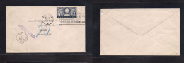 SOUTH AFRICA. 1950 (9 Aug) Transvaal. Pretoria - Switzerland, Geneva. Fkd Env, Slogan Cachet + Aux Lilac Cacet "INSUF PR - Other & Unclassified