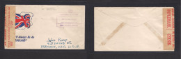 SOUTH AFRICA. C. 1944-5. Official FM Free Mail, Flag Color Illustrted. Cribi Military Hspital - USA, OH, VF. - Other & Unclassified