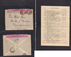 SOUTH AFRICA. 1901 (26 Sept) Boer War, ZAR, Pretoria - Netherlands, Gravenhage (19 Oct) Multifkd Censored Envelope Pink  - Other & Unclassified