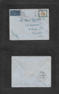 SOUTH AFRICA. 1933 (3 Oct) Schmietdriet - India, Barrackpore (19 Oct) Air Single Fkd 1sh Rate Env With Violet Cachet "In - Other & Unclassified