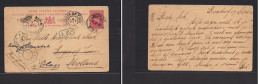 SOUTH AFRICA. 1906 (17 Sept) ORC. Boshof - Netherlands, Halsteren (6 Oct) 1d Red Stat Card, Depart Cds + Transited. Fine - Other & Unclassified