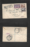 SOUTH AFRICA. 1928 (30 July) Pretoria - USA, Newark, NJ (29 Aug) Registered Mixed Natal + South Africa Multifkd Envelope - Other & Unclassified