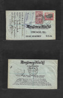 SOUTH AFRICA. 1927 (12 Sept) Tankastad - USA, Chicago, Ill (11 Oct) Registered Multifkd Envelope + R-cachet. - Altri & Non Classificati