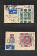 SOUTH AFRICA. 1936 (14 Nov) Joburg - Natal, Dueban. Registered Multifkd Front + Reverse Air Stat Envelope Usage. Philate - Other & Unclassified