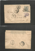 SOUTH AFRICA. 1893 (16 Aug) CGH. Capetown - UK, London (4 Sept) 1/2d Grey QV. Complete Stationary Wrapper 1/2d Short Per - Sonstige & Ohne Zuordnung