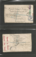 SOUTH AFRICA. 1918 (25 Jan) Pretoria - Denmark, Hillerod. Registered Multifkd + WWI Censor Label + Cachet + Arrival. Env - Sonstige & Ohne Zuordnung