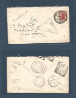 SOUTH AFRICA. 1901 (26 Aug) BOER WAR. Dunedin - Cape Town. New Zealand 1d Fkd Env Addressed To Lietennat. Page, Censored - Altri & Non Classificati