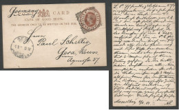 SOUTH AFRICA. 1901 (8 Aug) CGH. Mosselbay - Germany, Gera (4 Sept) 1d Brown Stationary Card. Fine + Nice Origin Village. - Altri & Non Classificati