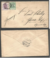 SOUTH AFRICA. 1903 (26 April) VRI - ORC. Bethelem - Germany, Gera (24 May). Fkd Envelope, Cds. Fine - Other & Unclassified