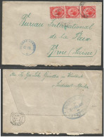 SOUTH AFRICA. 1916 (21 Jan) Windbook - Switzerland, Bern (5 March Cancel Depart Capetown Multifkd Envelope. POW Red Cros - Altri & Non Classificati