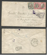 SOUTH AFRICA. 1902 (5 June) Pretonia - Netherlands Haarlem (28 June) Multifkd Envelope + Depart Censored. - Altri & Non Classificati