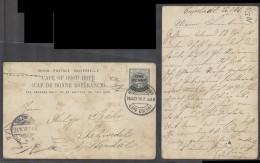 SOUTH AFRICA. 1898 (25 Oct). CGH Capetown - Germany, Salzwedel (14 Nov). 1d Ovptd UPU Grey Stat Card. - Altri & Non Classificati