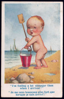 +++ CPA - Fantaisie - Illustrateur Donald MC GILL - Enfant - Bébé Sur La Plage - Baby - Comique Séries 2457 - 1921  // - Mc Gill, Donald