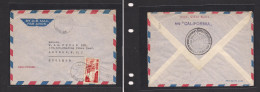 SYRIA. Syria Cover 1957 Banias To UK Air Single Fkd Env Reverse Fair Cahet. Easy Deal. - Siria