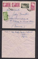 SYRIA. 1927 (20 Nov) Alep - France, St. Hilaire. Aeroctone Canal Multifkd Envelope. - Siria