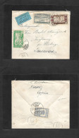 SYRIA. 1949 (Dec) Nebik - Denmark, Flintrigen Via Damas. Air Multifkd Front + Reverse Envelope. VF Usage. - Syria