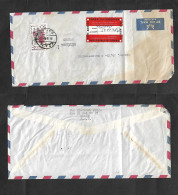 SYRIA. 1960 (25 Oct) Damas - Sweden, Gotheburg. Air Fkd Env + Special Bicolor Distr Label. Interesting. - Syria