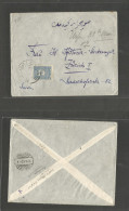 SYRIA. 1907 (30 May) Ourfa, Armenian Borough Near Aleppo - Switzerland, Zurich (12 June) Fkd Env. Bilingual Black Cds. - Syria