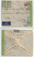 SYRIA. 1948 (18 June). Damas - Brazil, Ribeiro Claro, Parana (26 June). Air Multifkd Env Depart Green Censor Label Tied. - Syrie