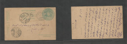 TURKEY. C. 1912. Buyukdere - Pera. Local 10p Grey Stat Card. XF Depart Bilingual Cds Strike. - Autres & Non Classés