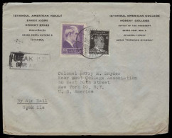 TURKEY. 1946. Galata - USA. Air Fkd Env + Air Cachet. Fine. - Autres & Non Classés