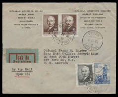 TURKEY. 1946 (9 Nov). Bebek - USA. Air Multifkd Env + Semense 10k + 50k Pair. VF. - Autres & Non Classés