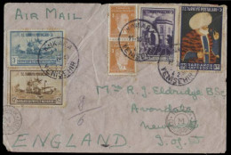 TURKEY. 1942 (19 Oct). Ankara - UK. Air Multifkd Env. V Appealing Fkg + Censored. Via Egypt. - Autres & Non Classés