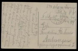 TURKEY. 1918 (28 Aug). Feldpost. Bosanti - Belgium. FM Ard. Fine. - Autres & Non Classés