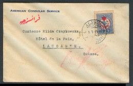 TURKEY. 1916 (March). Contantinople. Switzerland. WW I Period. US Consulate + Seal On Reverse. Fkd Env. Interesting Peri - Autres & Non Classés