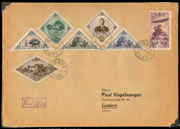 Tannu Tuva. 1937 (18 March). Kizil - Switzerland (6 April). Reg Multifkd Env. Reverse Cds Arrival. VF. - Touva