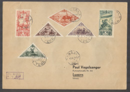 Tannu Tuva. 1937 (11 Feb). Kizil - Switzerland, Luzern (25 Feb). Reg Multifkd Env Arrival Cachet Cds Swiss PO Sent By So - Tuva