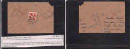 TIBET. 1962 (15 Apr) Lhasa - Kathmandu, Nepal. Reverse China PRC Fkd Env. Arrival Cachet Correct Comercial Circulation. - Tíbet