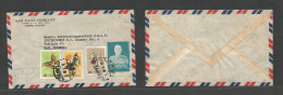 TAIWAN. 1956 (24 Oct) Taipeh - West Germany, Speyer. Air Multifkd Env, Mixed Issues, Cds. Fine. Butterfly, Insects. - Other & Unclassified