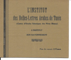 KB205 - CARNET 12 VIGNETTES - INSTITUT DES BELLES LETTRES ARABES DE TUNIS - CENTRE ETUDE ISLAMIQUE PERES BLANCS - Blocks & Sheetlets & Booklets