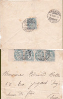 1904 BLANC N°111 5c Obl. ETRANGERE A L'ARRIVÉE " CHAUX DE FONDS SUISSE " Au Verso  Lettre Au Tarif à 25c - 1900-29 Blanc