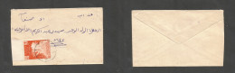 YEMEN. C. 1950s. Ibido Local Usage. Fkd 4 Bos Orange Envelope, Tied Bilingual Cds. - Yémen