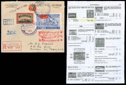 YEMEN. 1964 (26 Sept). Camp Mansur - USA / Texas (21 Oct). Reg Air Cacheted + Slogan Fkd Env Incl 1963 Consular Official - Yémen