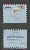 YEMEN. 1971 (5 July) Aden, Crater - UK, London. Air Letter Sheet With 2 X Fkd Stamps, Cds. Fine. - Yémen