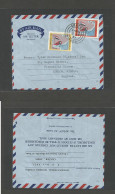 YEMEN. 1971 (5 July) Aden, Crater - UK, London. Air Letter Sheet With 2 X Fkd Stamps, Cds. Fine. - Jemen