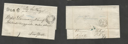 VENEZUELA. 1878 (4 Febr) Caracas - USA, NYC (24 Febr) EL With Contains, Depart Local PO Town Name, "Due 6" + "by The Had - Venezuela