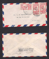 VENEZUELA. 1938 Caracas - France, Paris. Air Multifkd Env. Ovptd "revalidated" Issue. VF. - Venezuela