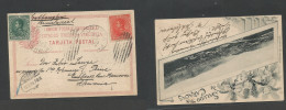 VENEZUELA. 1899 (28 Sept) Caracas - Germany, Einbeck (13 Oct) Gruss Aus Early Ppc Multifkd Card At 15c Rate Tied Grills  - Venezuela