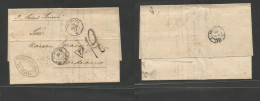 VENEZUELA. 1879 (29 Sept) La Guayra - France, Bordeaux (20 Oct) Stampless EL With Contains, Via French Postal Agent La G - Venezuela