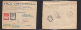 VENEZUELA. 1931. Valencia - Germany, Stuttgart (24 Nov) Via NY. Registered Multifkd Env, Endorsed Via Panam Airways. Ver - Venezuela