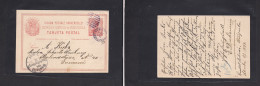 VENEZUELA. 1898 (27 Sept) Ciudad Bolivar - Germany, Berlin (14 Oct) 10c Red Stat Card. - Venezuela