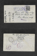 VENEZUELA. 1930 (Nov 3) Maracaibo - USA, CA, San Francisco (20 Nov) Registered Single 1 Bolivar Black Fkd Env Tied Cds + - Venezuela