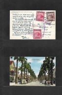 VENEZUELA. 1956 (23 June) Maiquetia Airport - UK, Colne, Lancashire. Multifkd Ppc, Violet Box Ds. Suriname Ppc. - Venezuela